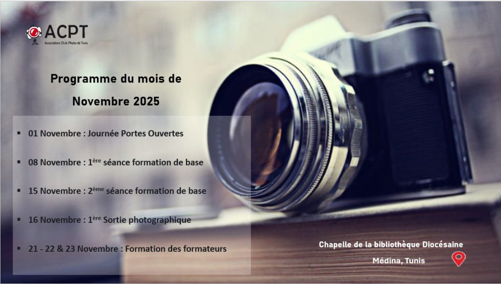 Programme du mois de Novembre 2025